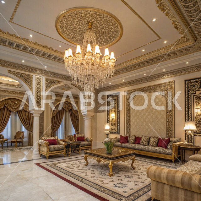 قاعات استقبال بألوان راقية ، الديكورات الداخلية الراقية للفنادق والفلل السكنية في المملكة العربية السعودية، اكسسوارات وتحف عصرية،غرفة معيشة مع أثاث منزلي فاخر، التصاميم الداخلية لغرف الجلوس على الطراز الحديث