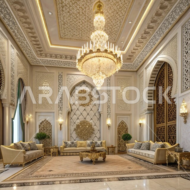 Modern living room interior designs, elegant color reception halls, high-end interior decorations for hotels and residential villas in Saudi Arabia, modern accessories and antiques, living room with luxury home furniture