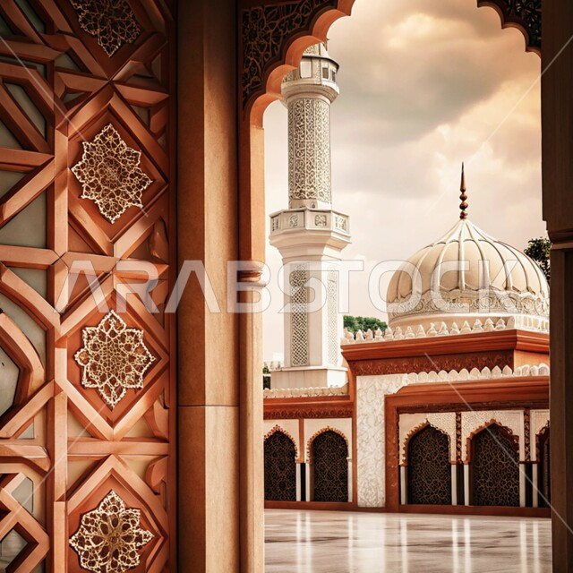  الفن الهندسي المعماري على الطراز الاسلامي،التصاميم والديكورات الخارجية الانيقة للمساجد في المملكة العربية السعودية، العبادة والتقرب الى الله في شهر رمضان المبارك،  النقوش والزخارف على الجدران الخارجية، اجواء رمضانية روحانية