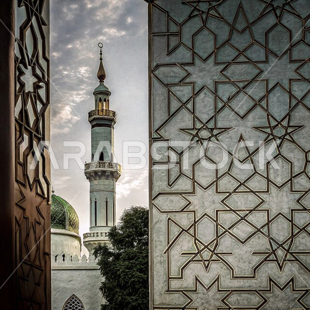  التصاميم والديكورات الخارجية الانيقة للمساجد في المملكة العربية السعودية، العبادة والتقرب الى الله في شهر رمضان المبارك، الفن الهندسي المعماري على الطراز الاسلامي، النقوش والزخارف على الجدران الخارجية، اجواء رمضانية روحانية