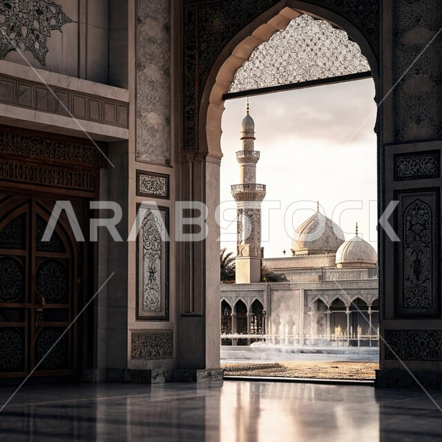 العبادة والتقرب الى الله في شهر رمضان المبارك، التصاميم والديكورات الخارجية الانيقة للمساجد  في المملكة العربية السعودية، الفن الهندسي المعماري على الطراز الاسلامي، النقوش والزخارف على الجدران الخارجية، اجواء رمضانية روحانية