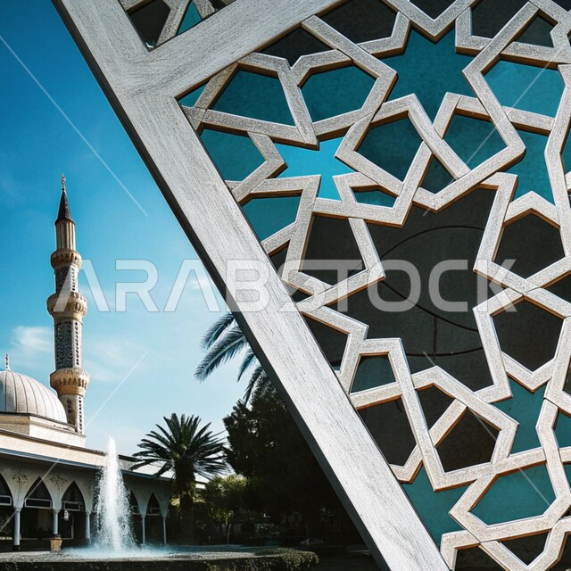 الاهتمام بزراعة الاشجار، العبادة والتقرب الى الله في شهر رمضان المبارك، التصاميم والديكورات الانيقة للمساجد في المملكة العربية السعودية، الفن الهندسي المعماري على الطراز الاسلامي، النقوش والزخارف على الجدران الخارجية، اجواء رمضانية روحانية