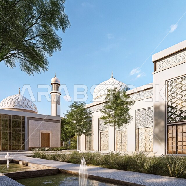 التصاميم والديكورات الخارجية الانيقة للمساجد في المملكة العربية السعودية، العبادة والتقرب الى الله في شهر رمضان المبارك، الفن الهندسي المعماري على الطراز الاسلامي، النقوش والزخارف على الجدران الخارجية، اجواء رمضانية روحانية