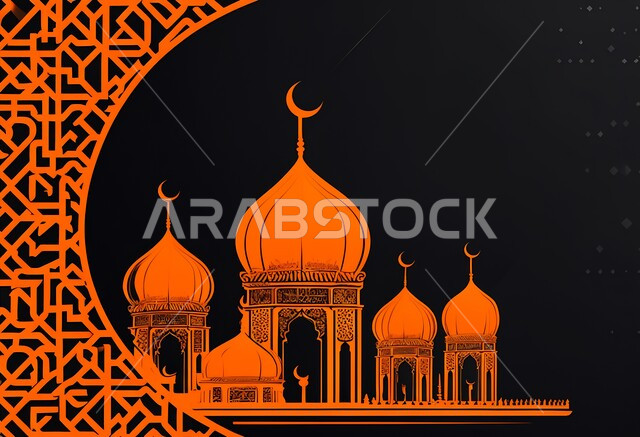 مفهوم العباده والتقرب إلى الله, دعوة المسلمين إلى الصلاه, صورة ظليه لقبب احدى المساجد, المعالم الدينيه الإسلاميه في المملكه العربيه السعوديه, الفن الهندسي المعماري على الطراز الأسلامي, اسلاميات وعباده