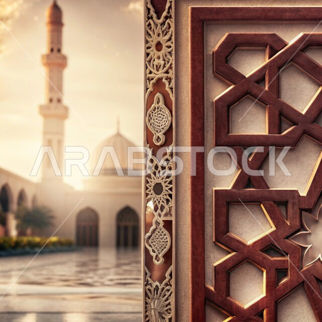 النقوش والزخارف على الجدران الخارجية، اجواء رمضانية روحانية، العبادة والتقرب الى الله في شهر رمضان المبارك، التصاميم والديكورات الخارجية الانيقة للمساجد في المملكة العربية السعودية، الفن الهندسي المعماري على الطراز الاسلامي