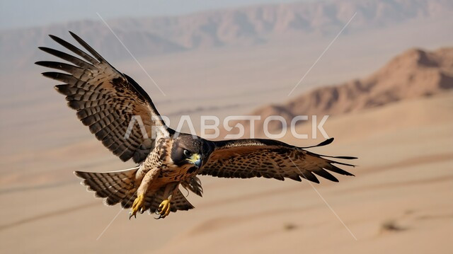 طائر الصقر في إحدى المحميات الطبيعيه، رمز القوة والتحدي وحدة البصر، تدريب وترويض الطيور الجارحة والمفترسة، إقامة نادي الصقور في موسم الصيد السنوي في المملكة العربية السعودية، الفخر بالتراث السعودي العريق