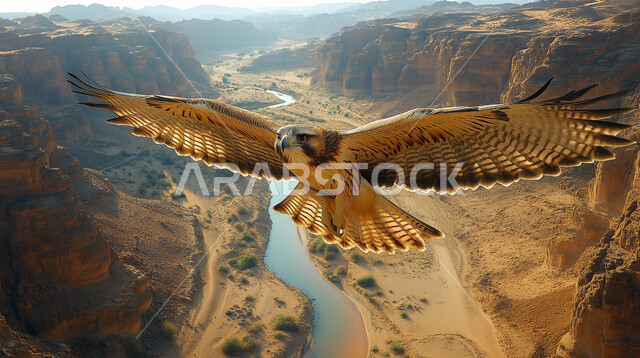 حدة البصر و رمز القوة والتحدي، الفخر بالتراث السعودي العريق في تربية طائر الصقر، صورة مقربة لوجه طائر الصقر في إحدى المحميات الطبيعية، تدريب وترويض الطيور الجارحة والمفترسة، إقامة نادي الصقور في موسم الصيد السنوي في المملكة العربية السعودية
