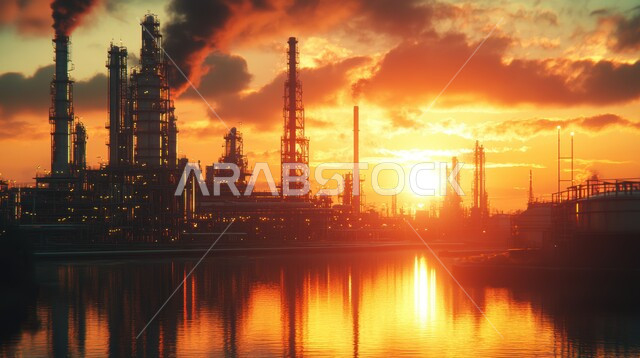 Industrial engineering and equipment, petrochemical industries and projects, economic growth and progress, Dukhan refinery, factories and plants in Saudi Arabia, oil and gas refining plant, large and huge warehouses, oil production in the Kingdom