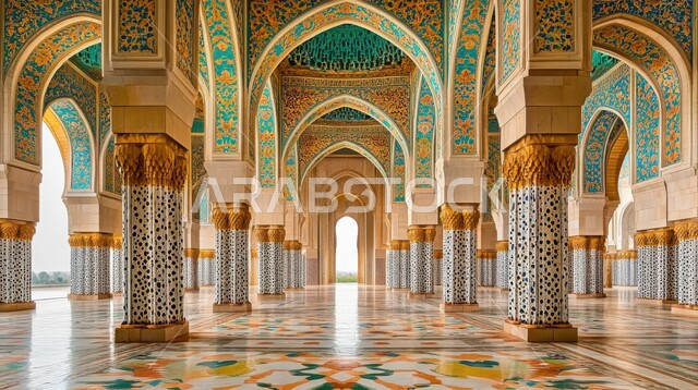 التصاميم الأنيقة للأعمدة والأقواس, الديكورات الداخلية للجوامع في المملكة العربية السعودية، الفن الهندسي المعماري لبناء المساجد على الطراز العربي الإسلامي, مفهوم العبادة والتقرب إلى الله, الزخارف والنقوش الإسلامية