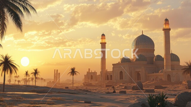 نداء المسلمين لأداء الصلوات والفرائض, الفن الهندسي المعماري لبناء المساجد على الطراز العربي القديم, التصاميم الإسلامية للقبب والمآذن في المملكة العربية السعودية, مفهوم العبادة والتقرب إلى الله تعالى