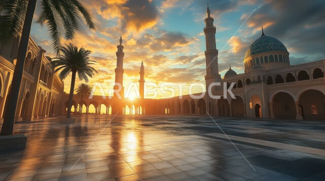 The concept of worship and drawing closer to God Almighty, the call of Muslims to perform prayers and duties, the architectural engineering art of building mosques in the old Arab style, Islamic designs for domes and minarets in the Kingdom of Saudi Arabia