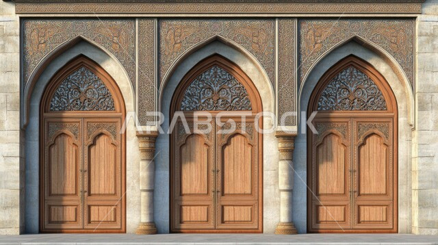 التصميم التراثي التقليدي, الفنون الهندسية المعمارية والتصاميم الاسلامية للأبواب الخشبية القديمة في المملكة العربية السعودية, باب خشبي منحوت بالنقوش والزخارف التراثية العربية