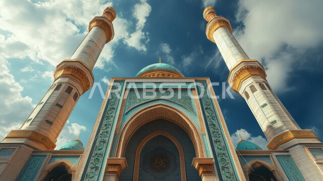 مفهوم العبادة والتقرب إلى الله تعالى, نداء المسلمين لأداء الصلوات والفرائض, الفن الهندسي المعماري لبناء المساجد على الطراز العربي القديم, التصاميم الإسلامية للقبب والمآذن في المملكة العربية السعودية