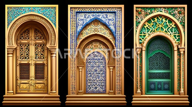 الزخارف والنقوش الإسلامية للأقواس والأعمدة الداخلية للجوامع، الفن الهندسي المعماري في تصميم المحراب بطراز حديث في مساجد المملكة العربية السعودية، مفهوم العبادة والتقرب إلى الله تعالى، تصميمات وديكورات دينية