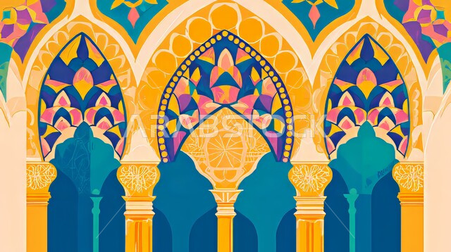  تصميمات وديكورات دينية، الزخارف والنقوش الإسلامية للأقواس والأعمدة الداخلية للجوامع، الفن الهندسي المعماري في تصميم المساجد بالمملكة العربية السعودية، مفهوم العبادة والتقرب إلى الله تعالى