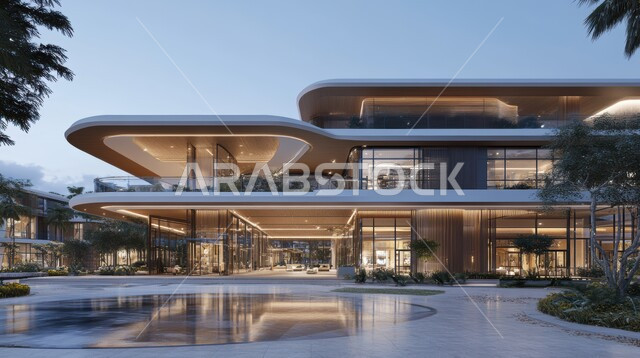 الديكورات والتصاميم الخارجية الحديثة لبيت فاخر، الفن الهندسي المعماري على الطراز الحديث لفلل ومنتجعات والشقق السكنية الفاخرة في المملكة العربية السعودية، الاهتمام في زراعة النباتات الخضراء في حديقة المنزل