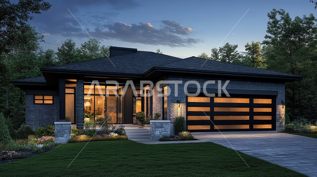 الديكورات والتصاميم الخارجيه الحديثة لبيت فاخر عصري مع مسبح، الاهتمام بالتشجير و زراعه النباتات الخضراء في حديقة المنزل، شاليهات ومنتجعات فاخره، الفن الهندسي المعماري على الطراز الحديث للفلل والشقق السكنية في المملكه العربيه السعوديه 