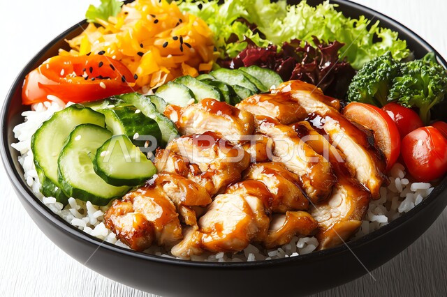 وجبة ذات قيمة غذائية عالية, وصفات المطبخ السعودي الغني بالنكهات المميزة، أطعمة غنية بالبروتين، مطاعم للمأكولات الشرقية، طبق مكون من قطع الدجاج مع الأرز والخضراوات الطازجة، فنون تقديم الطعام في المملكة العربية السعودية