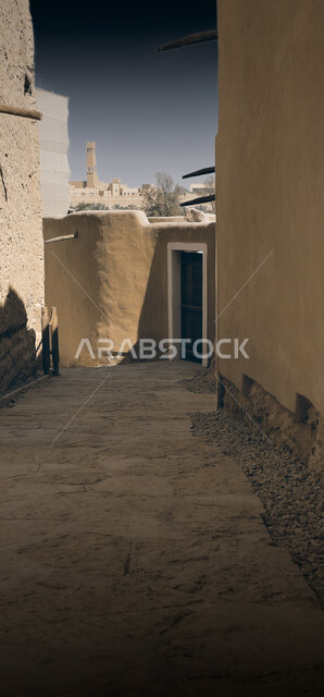 آثار المنشآت الطينية المبنية على الطراز القديم, مناطق السياحة والحضارة السعودية العربية الأصيلة, الاستمتاع بالمزارات السياحية المشهورة, زيارة الأماكن التاريخية الأثرية, مشروع تطوير الدرعيه التاريخي, البجيري قرية التراث في حي الدرعية القديمة في مدينة الرياض