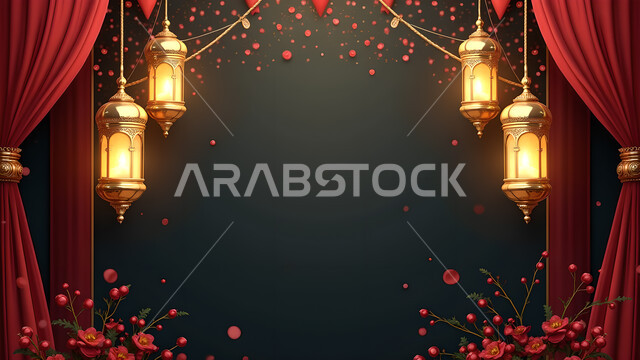 فوانيس تقليدية معدنية مزخرفة مضيئة, الأجواء الرمضانية الروحانية في المملكة العربية السعودية, الاحتفال بالمناسبات الدينية الإسلامية, البهجة بقدوم رمضان المبارك, زينة واكسسوارات وديكورات شهر الخير