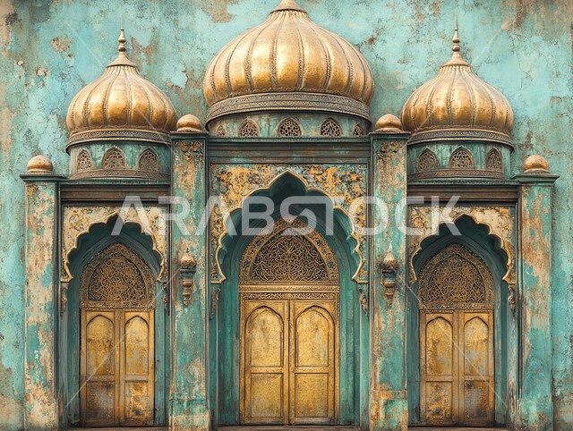 التصاميم المميزة للقبب والأبواب الخشبية, نداء المسلمين لأداء الفرائض والصلوات, مفهوم العبادة والتقرب إلى الله تعالى, الفن الهندسي المعماري لبناء المساجد على الطراز العربي الإسلامي