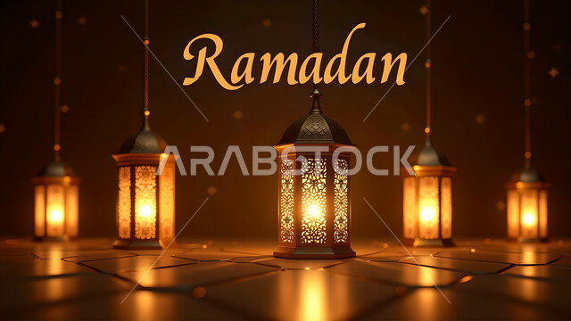 فوانيس تقليدية معدنية مزخرفة مضيئة, البهجة بقدوم رمضان المبارك, زينة واكسسوارات وديكورات شهر الخير, الأجواء الرمضانية الروحانية في المملكة العربية السعودية, الاحتفال بالمناسبات الدينية الإسلامية