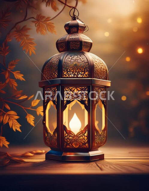 فانوس عربي تقليدي معدني مضيء، العادات و التقاليد العربية في زينة الاعياد و المناسبات الدينية, تحف وديكورات تقليدية للاحتفال بشهر الخير, اجواء رمضانية روحانية اسلامية