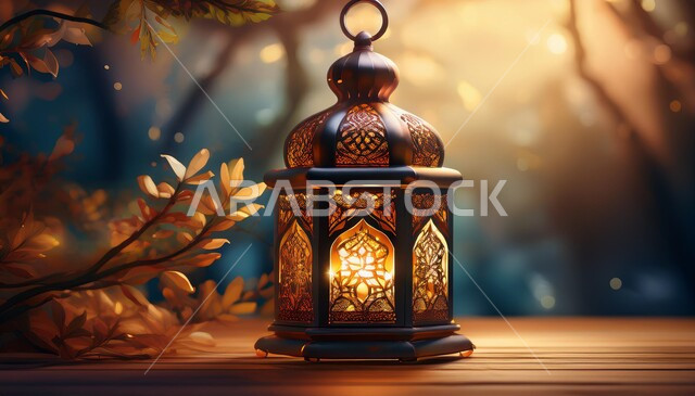 فانوس عربي تقليدي معدني مضيء، العادات و التقاليد العربية في زينة الاعياد و المناسبات الدينية, تحف وديكورات تقليدية للاحتفال بشهر الخير, اجواء رمضانية روحانية اسلامية