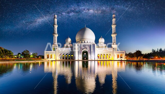  مفهوم العبادة والتقرب إلى الله تعالى، الديكورات والتصاميم الهندسية المعمارية لبناء المساجد في المملكة العربية السعودية، أماكن اسلامية دينية مقدسة، المآذن والقبب على الطراز الإسلامي العصري الحديث
