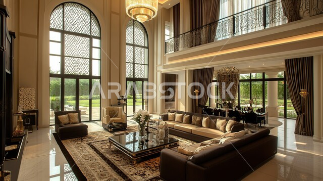 ديكورات عصرية ومبتكرة للشقق والفلل السكنية في المملكة العربية السعودية، أثاث منزلي راقي ومريح, غرفة جلوس فاخرة, الواجهات والنوافذ الزجاجية، غرف معيشه بتصاميم عصرية حديثه, التحف والديكورات الداخليه الأنيقة