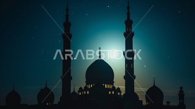 مفهوم العبادة والتقرب إلى الله تعالى, نداء المسلمين لأداء الفرائض والصلوات, التصاميم المميزة لقبب ومآذن المساجد على الطراز الإسلامي, الفن الهندسي المعماري لمسجد في المملكة العربية السعودية
