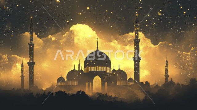 التصاميم المميزة للقبب والمآذن, الفن الهندسي المعماري لبناء المساجد على الطراز الإسلامي, نداء المسلمين لأداء الفرائض والصلوات الدينية, مفهوم العبادة والتقرب إلى الله تعالى