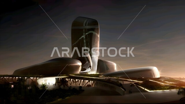 الفن الهندسي المعماري لمبنى إثراء من الخارج, معالم سياحية مشهورة، مركز الملك عبد العزيز العالمي في مدينة الظهران, التعرف والانفتاح على مختلف ثقافات العالم، المنارة الثقافية العلمية بالمملكة العربية السعودية, السعي لدعم الاقتصاد المعرفي وتطوير المعارف الفكرية