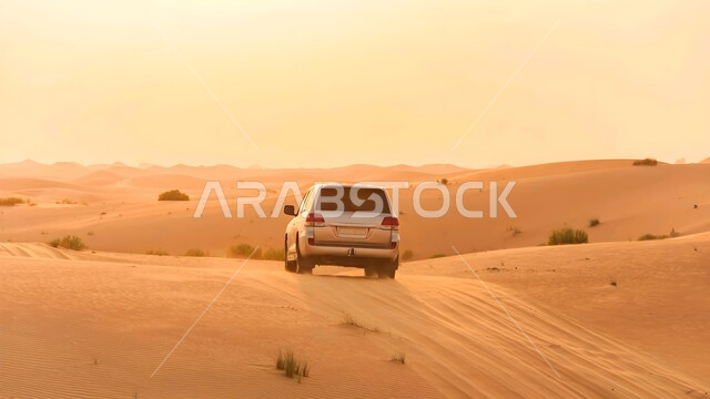 قيادة سيارة الدفع الرباعي ( التطعيس ) وسط الصحراء، أنشطة صحراوية ممتعة, مغامرة شيقة على الرمال الذهبية الناعمة في صحاري المملكة العربية السعودية, مغامرات سفاري على الكثبان الرملية