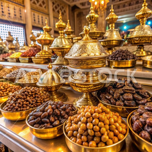 ضيافة رمضانية شهية، أسواق شعبية تقليدية لبيع الرطب من نخيل المملكة العربية السعودية، وجبة ذات قيمة غذائية عالية، مصدر للدهون الصحية الطبيعية، منتجات ومحاصيل زراعية محلية وطنية، صورة مقربة لأطباق مليئة بالتمر والفواكه المجففة الطازجة، تمور ومكسرات لذيذة