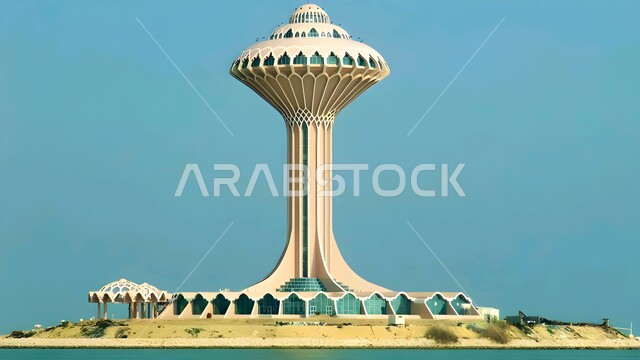 الطبيعة البحرية في المنطقة الشرقية، برج المياه في مدينة الخبر، اماكن ومعالم سياحية مشهورة، مناطق لجذب واستقطاب السائحين من الخارج، الفنون الهندسية المعمارية المتميزة في المملكة العربية السعودية