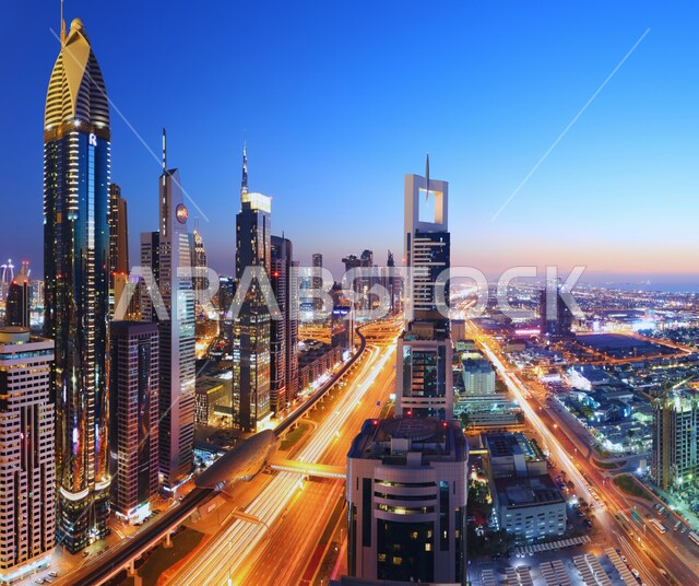 الفن الهندسي المعماري لبناء الأبراج وناطحات السحاب على الطراز الحديث, المباني والمنشآت الشاهقة السكنية والتجارية, الأماكن والمعالم السياحية المشهورة في الإمارات العربية المتحدة, جذب واستقطاب السياح من أنحاء العالم, التطور والتقدم العمراني