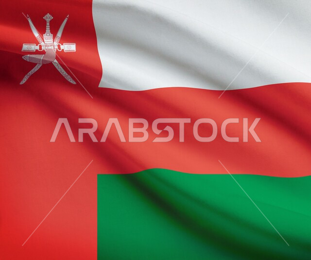 Celebrating Omani National Day, flags and national banners of Arab countries, pride in Omani symbols and banner, flag of the Sultanate of Oman, love of the homeland and belonging to it, Independence and Liberation Day November 18