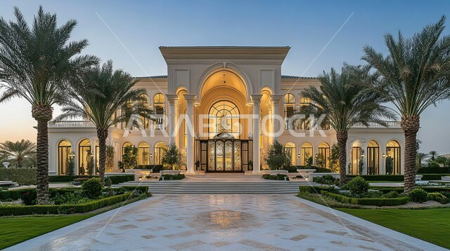 الفن الهندسي المعماري على الطراز الحديث, التصميم المتطور للفلل السكنية في المملكة العربية السعودية, النوافذ والواجهات الزجاجية الكبيرة, الاهتمام بزراعة الأشجار ونباتات الزينة في حدائق المنازل, التصاميم الخارجية المتميزة, الديكورات العصرية الحديثة