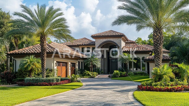 الفن الهندسي المعماري على الطراز الحديث, التصميم المتطور للفلل السكنية في المملكة العربية السعودية, الاهتمام بزراعة الأشجار ونباتات الزينة في حدائق المنازل, التصاميم الخارجية المتميزة, الديكورات العصرية الحديثة