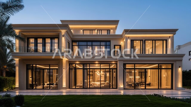 النمو والتقدم العمراني في المملكة العربية السعودية ,الأشجار والنباتات الخضراء المحيطة بالشقق والفلل السكنية السياحية، تصميمات وديكورات فخمة، الفن الهندسي المعماري على الطراز الحديث، تصاميم عصرية متميزة