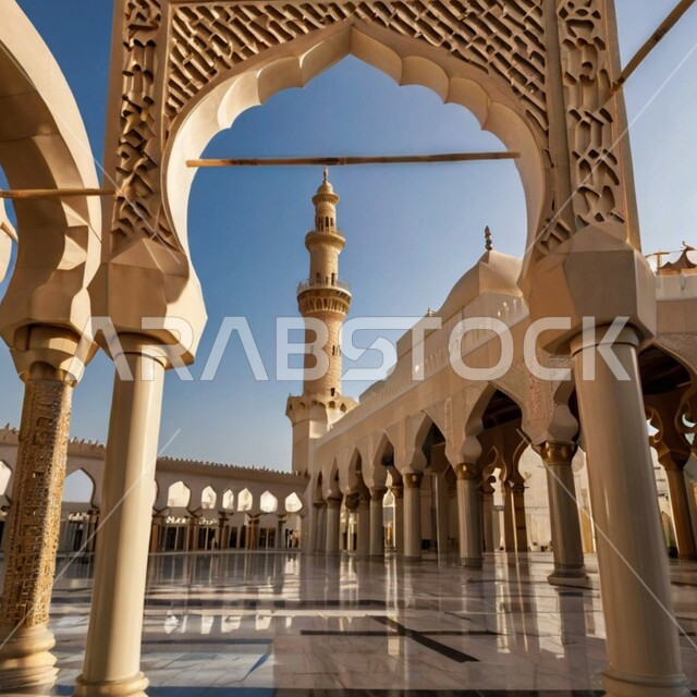  الفن الهندسي المعماري على الطراز العربي العريق، اماكن للعبادة والطاعه والتقرب الى الله،  نداء المسلمين لأداء الصلوات، معالم اسلامية مقدسة، الديكورات والتصاميم الهندسية المعمارية، المآذن و القبب على الطراز الإسلامي العصري الحديث