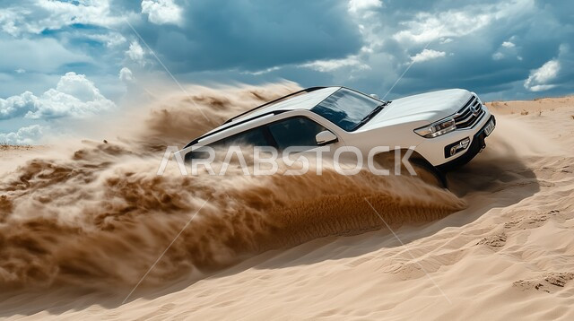 مغامرة شيقة على الرمال الذهبية الناعمة في صحاري المملكة العربية السعودية، مغامرات سفاري على الكثبان الرملية، قيادة سيارة الدفع الرباعي ( التطعيس ) وسط الصحراء، أنشطة صحراوية ممتعة