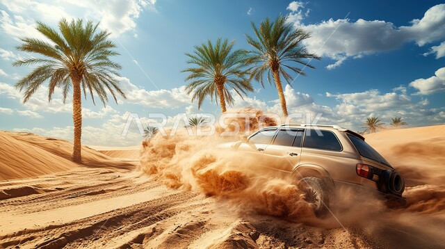 مغامرة شيقة على الرمال الذهبية الناعمة في صحاري المملكة العربية السعودية، مغامرات سفاري على الكثبان الرملية، قيادة سيارة الدفع الرباعي ( التطعيس ) وسط الصحراء، أنشطة صحراوية ممتعة