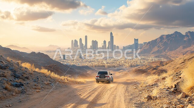 مغامرة شيقة على الرمال الذهبية الناعمة في صحاري المملكة العربية السعودية، مغامرات سفاري على الكثبان الرملية، قيادة سيارة الدفع الرباعي ( التطعيس ) وسط الصحراء، أنشطة صحراوية ممتعة