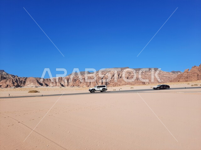 Rock formations and formations in AlUla in the middle of the Saudi desert, safari trips and fun recreational activities in Madain Saleh, ancient historical monuments, tourist places in the desert areas of the Kingdom7