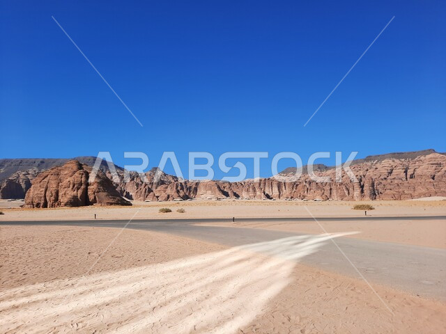 Ancient historical monuments, rock formations and formations in AlUla in the middle of the Saudi desert, safari trips and fun recreational activities in Madain Saleh, tourist places in the desert areas of the Kingdom