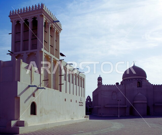 مبنى متحف بيت التراث الوطني ف مدينة الدوحة، الفن الهندسي المعماري بتصاميم تعكس الثقافة القطرية وهوية البلاد، المتاحف والمعالم التراثية الحضارية المشهورة في دولة قطر، مباني اثرية مبنية من الطوب