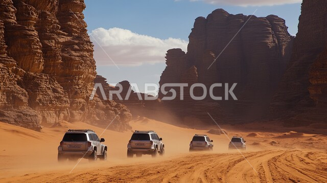 الاستمتاع بممارسة الهوايات والأنشطة الترفيهية في مناطق صحراء المملكة العربية السعودية، مغامرة شيقة في البيئة الصحراوية, قيادة سيارة الدفع الرباعي ( التطعيس ) وسط الصحراء، نشاط صحراوي ممتع، مغامرات سفاري على الكثبان الرملية