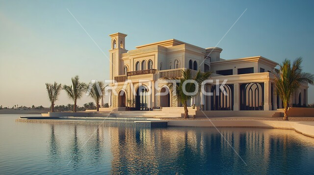 النمو والتقدم العمراني في المملكة العربية السعودية ,الأشجار والنباتات الخضراء المحيطة بالشقق والفلل السكنية السياحية، التصميمات والديكورات الفخمة، الفن الهندسي المعماري على الطراز الحديث، التصاميم العصرية المتميزة